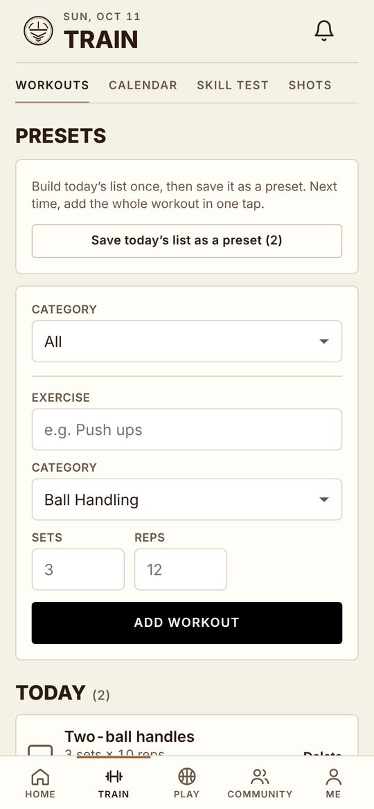 FTLOTG app training screen